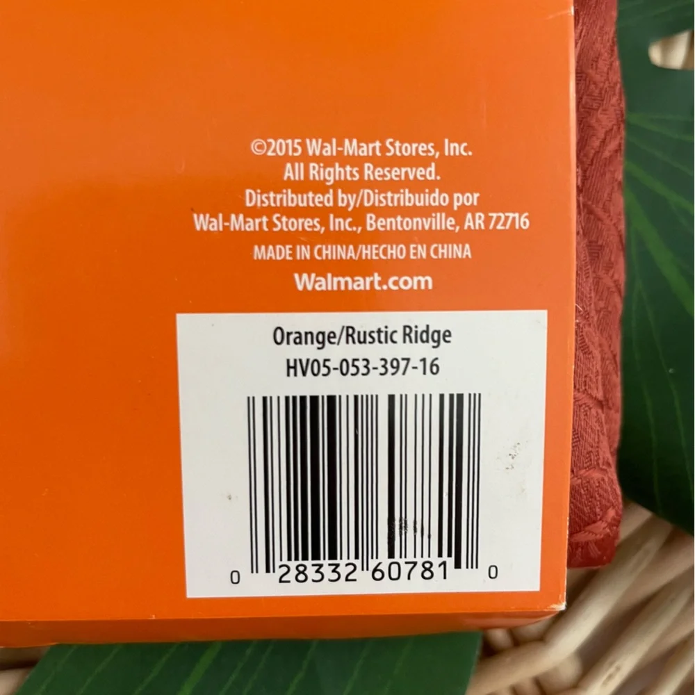 Mainstays Damask Rust Orange Fabric Tablecloth 60 in x 84 in 100% polyester NWT